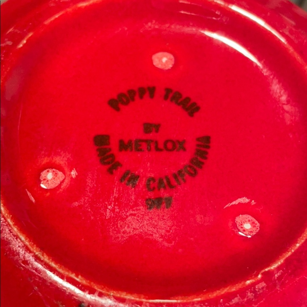 Mid-century: 3 Metlox cereal bowls (California)